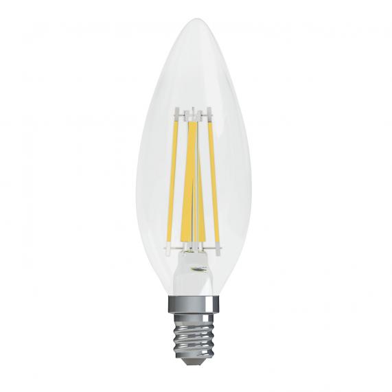 GE Soft White 25W Replacement LED Vintage Style Light Bulbs - Decorative Blunt Tip Candelabra Base - 2 Pack