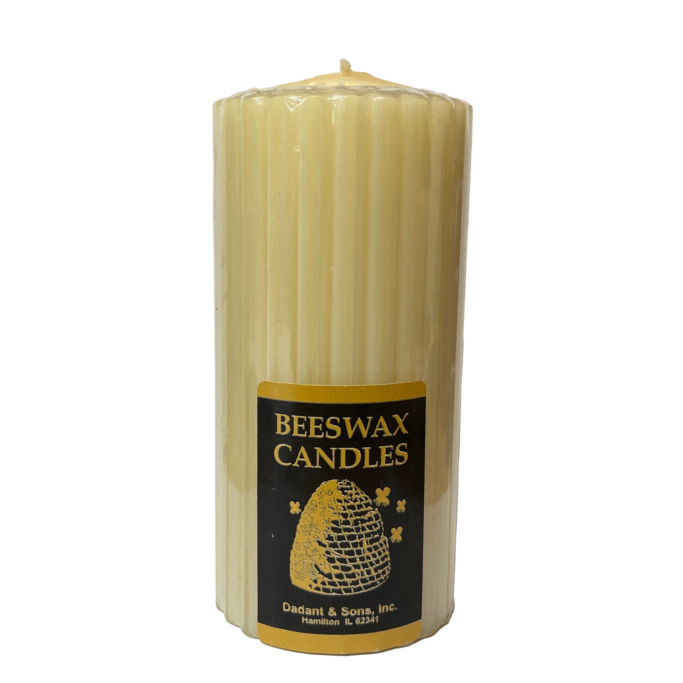 Dadant Classic Ivory Beeswax Pillar Candle – 3 x 6"