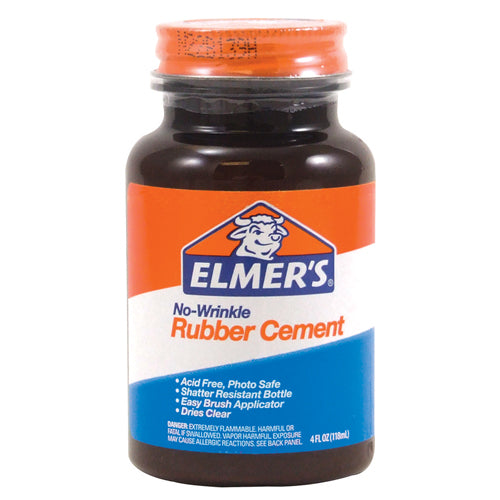 Elmer's No-Wrinkle Rubber Cement, 4 oz