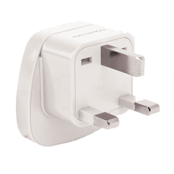U.K. Grounded Adapter Plug - Use American Device in UK