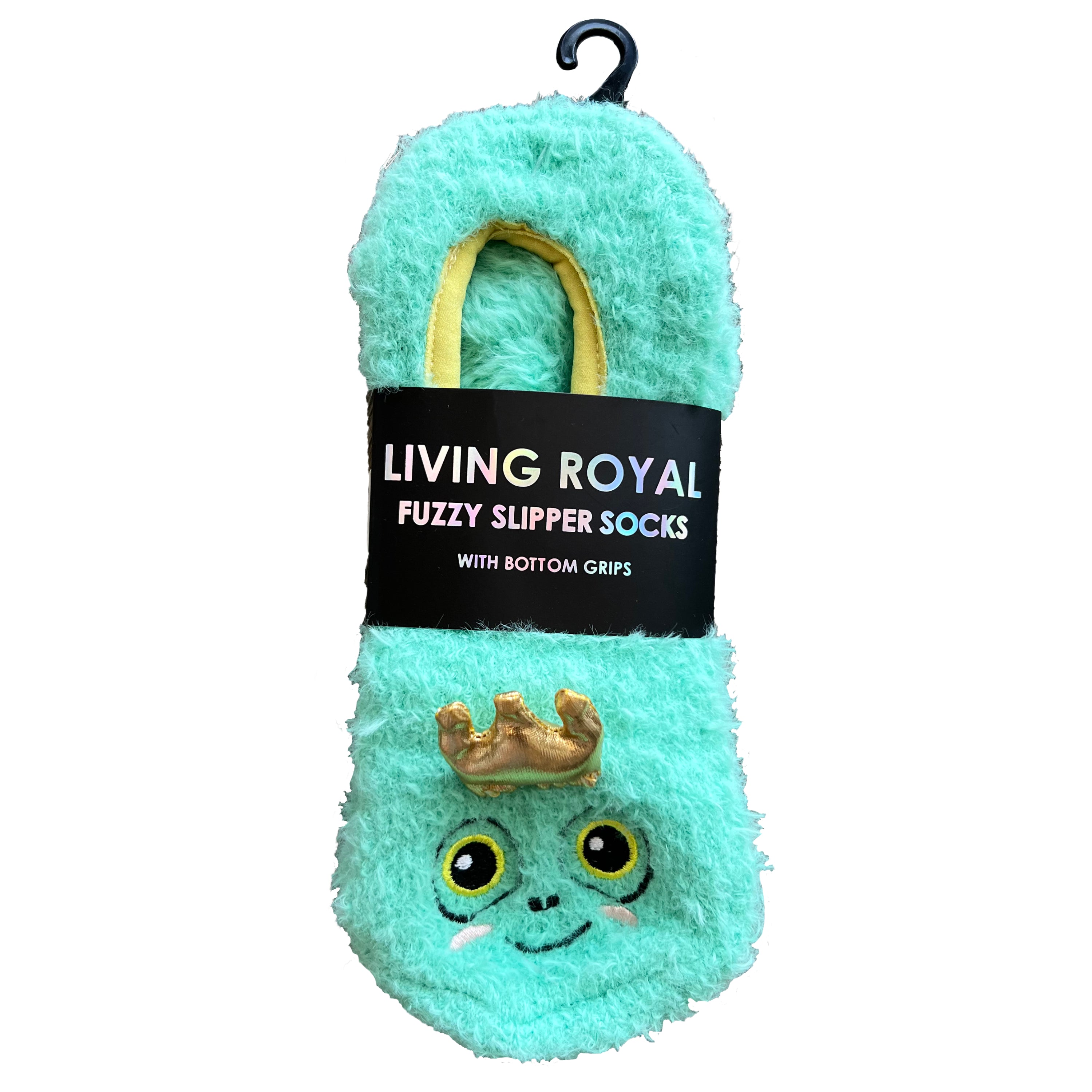 Living Royal Fuzzy Slippers – Frog