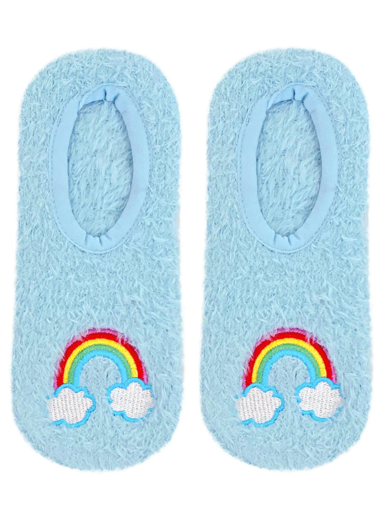 Living Royal Fuzzy Slippers – Rainbow