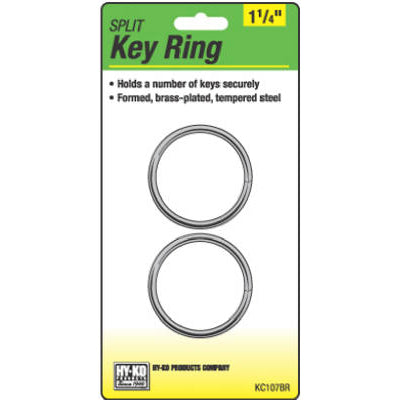 Brass 1-1/4"  Key Rings – 2 Pack