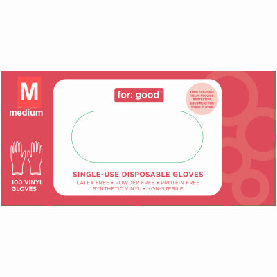 Disposable Vinyl Gloves – Latex & Powder Free – Pack of 100