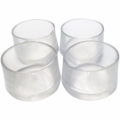 Clear Thermoplastic Elastomer Leg Tips 1" – 4 Pack