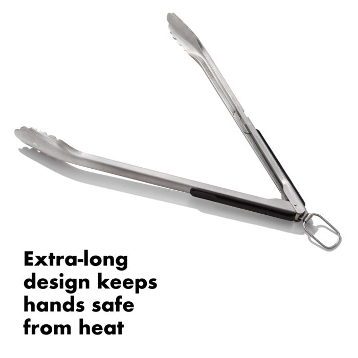 OXO Good Grips Extra Long Grilling Tongs with Built-In Bottle Opener