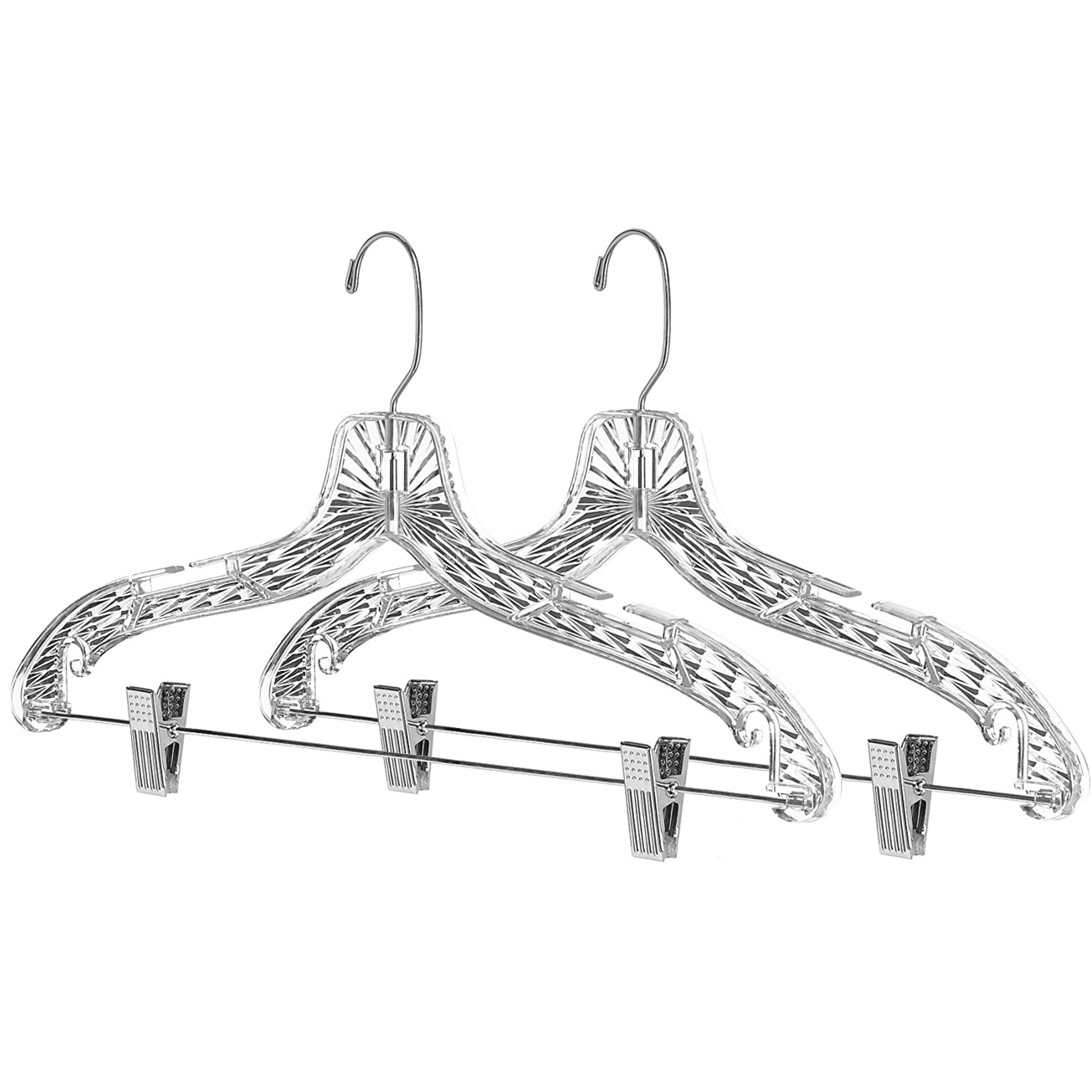 Crystal Suit Hangers with Clips – Set of 2