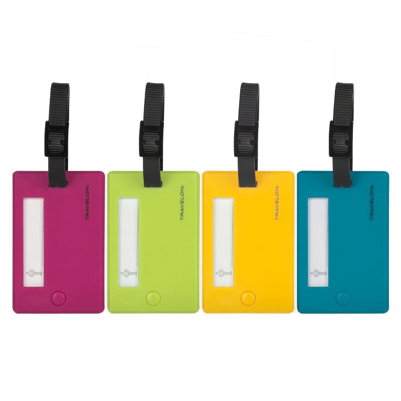 Assorted Color Luggage Tags – Set of 4