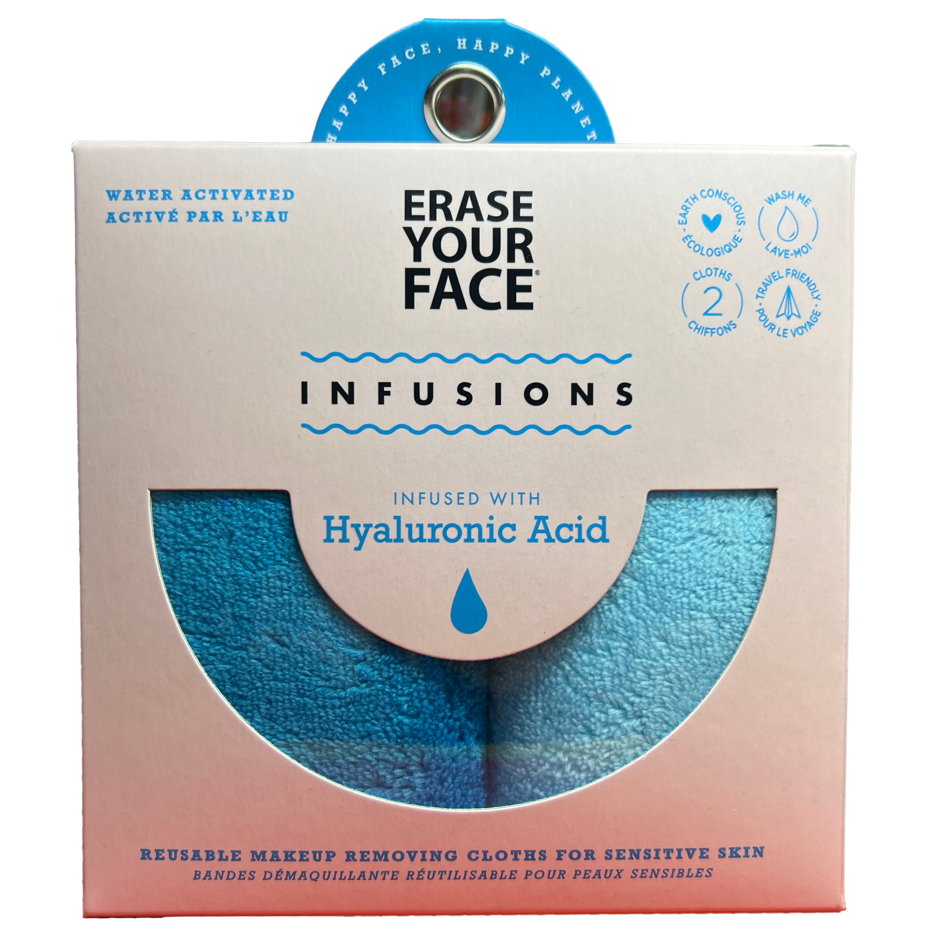 Erase Your Face Infusions - Reusable MakeUp Cloths – Infused With Hyaluronic Acid
