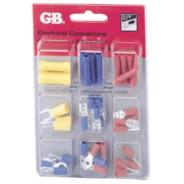 Insulated Crimp-On Terminal Connector Assortment – 40 Piece