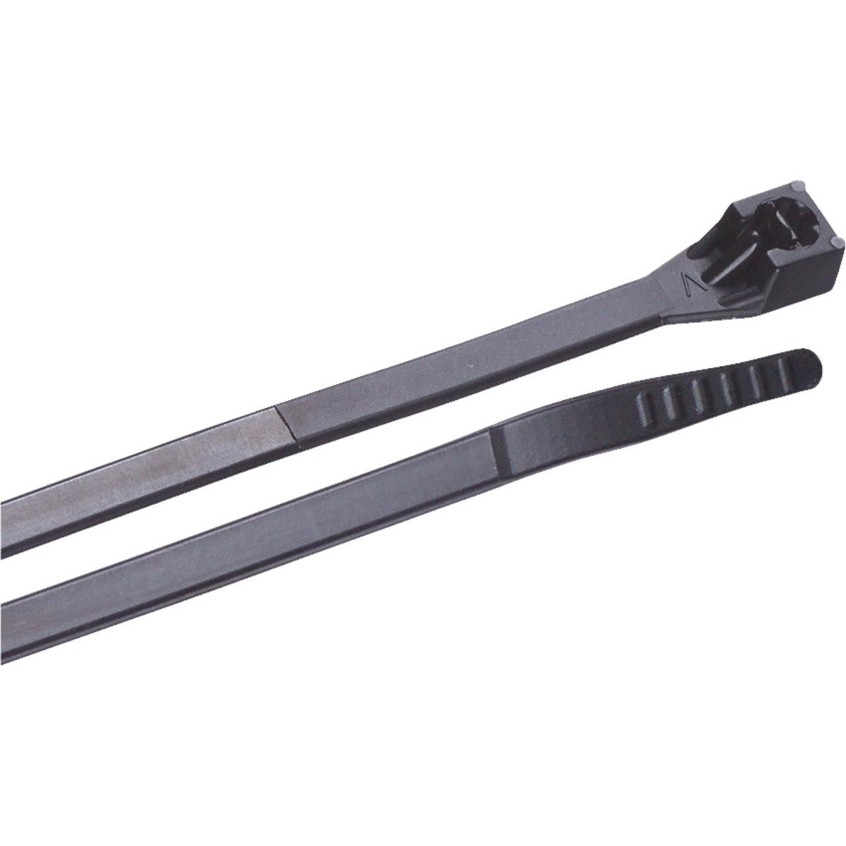 8" Black Releasable Cable Ties – Pack of 25