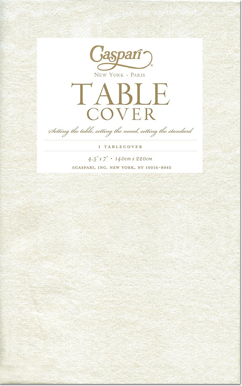 Caspari Paper Linen Solid Airlaid Tablecover – Ivory