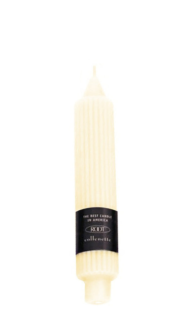 Root Grecian Collenette Candle – Ivory – 7"