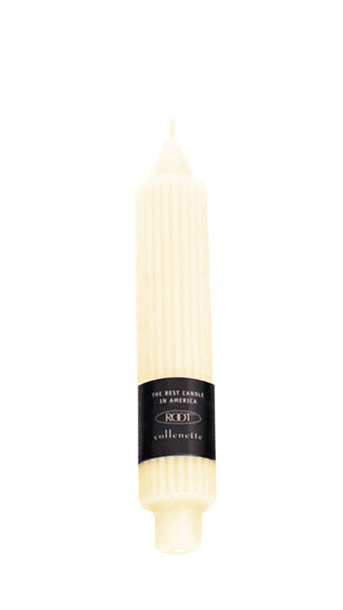 Root Grecian Collenette Candle – Ivory – 7"