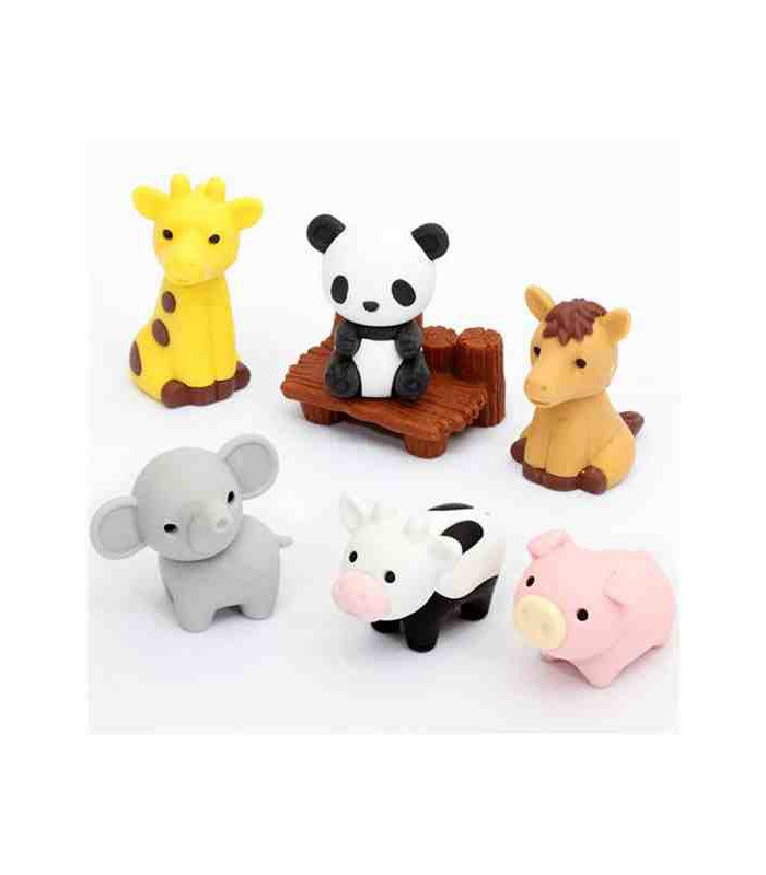 Zoo Puzzle Piece Erasers – Set of 7