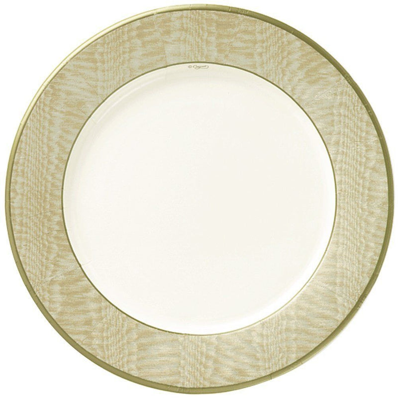 Caspari Moiré Gold Paper Dinner Plates – 8pk