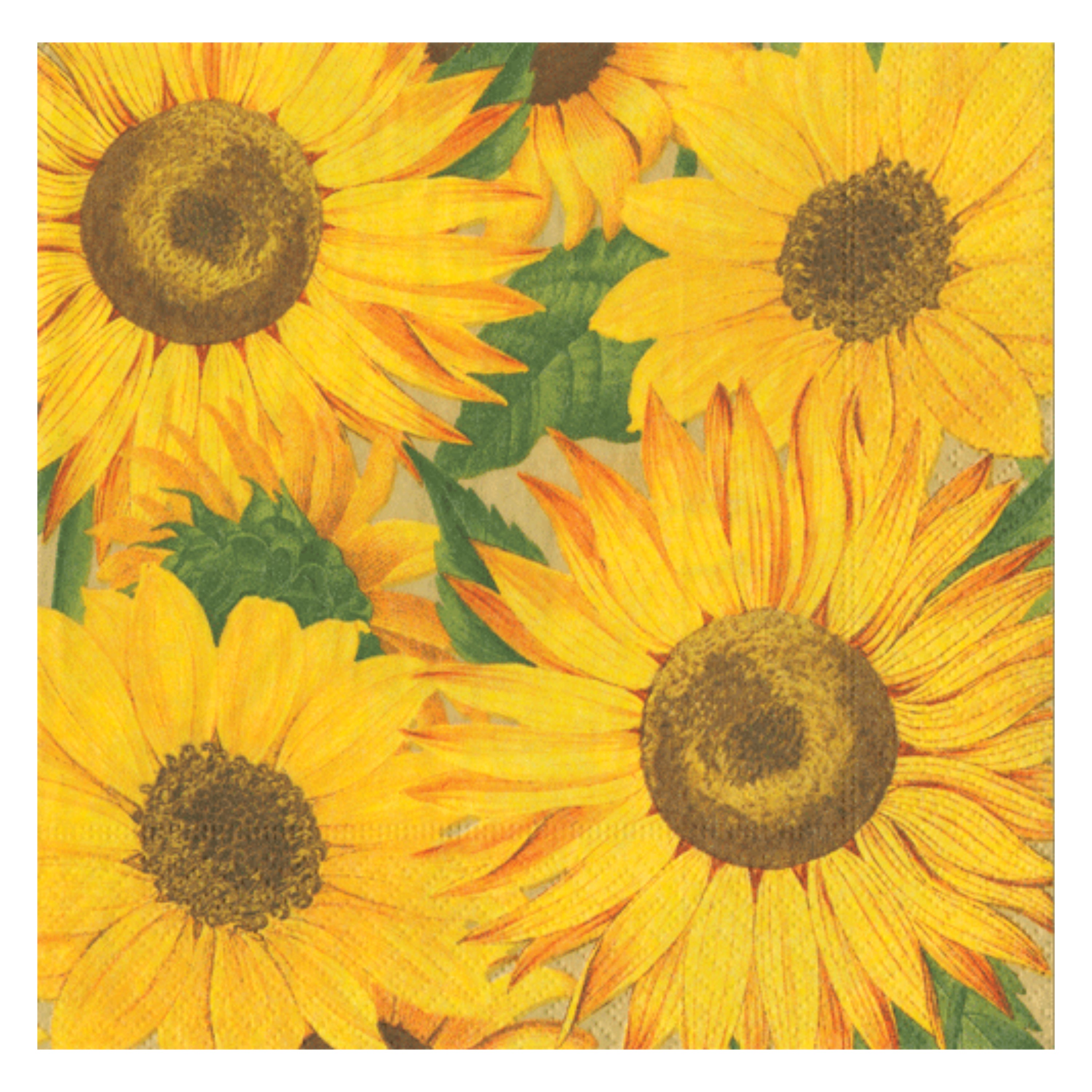 Caspari Sunflowers Luncheon Napkins - 20pk