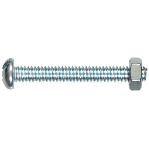 Machine Screws With Nuts – 6/32 x 2" – Pack of 5