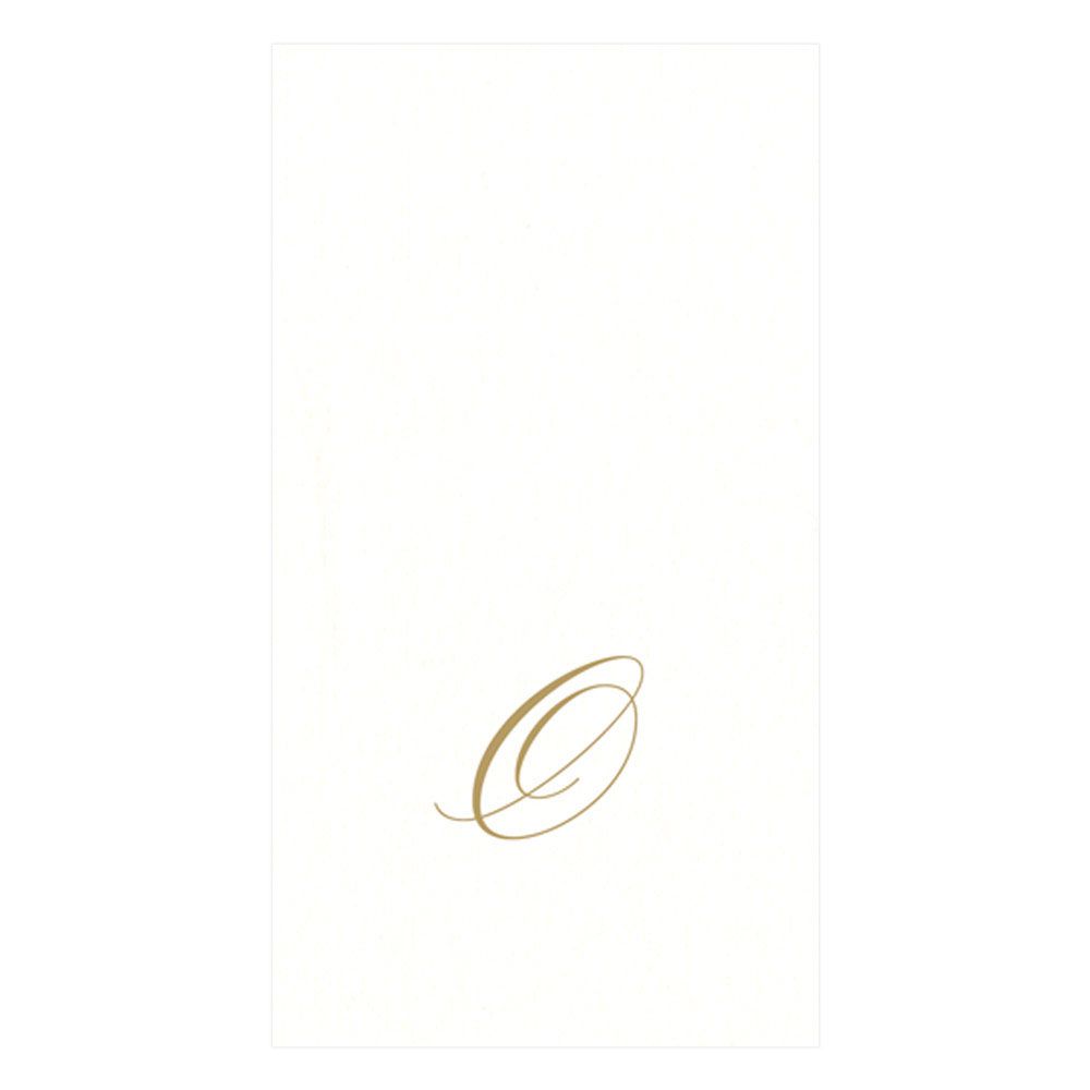Caspari Pearl Initial Guest Towels – 24pk