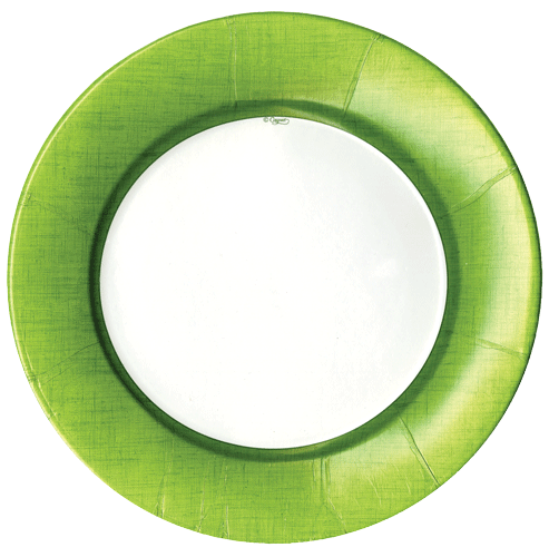 Caspari Linen Green Paper Dinner Plates – 8pk