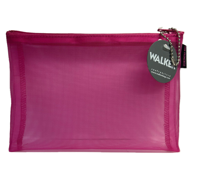Walker Bags Color Mesh Zip Case  – Fuchsia – 5x7in