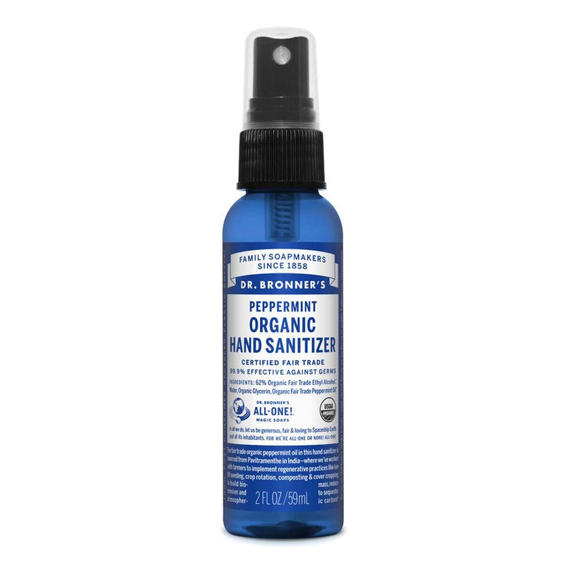 Dr. Bronners Organic Peppermint Hand Sanitizer – 2oz