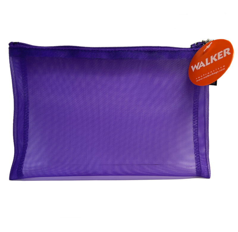 Walker Bags Color Mesh Zip Case  – Purple – 5x7in