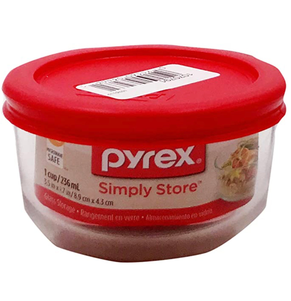 Pyrex Round Storage Dish With Lid – 1 Cup