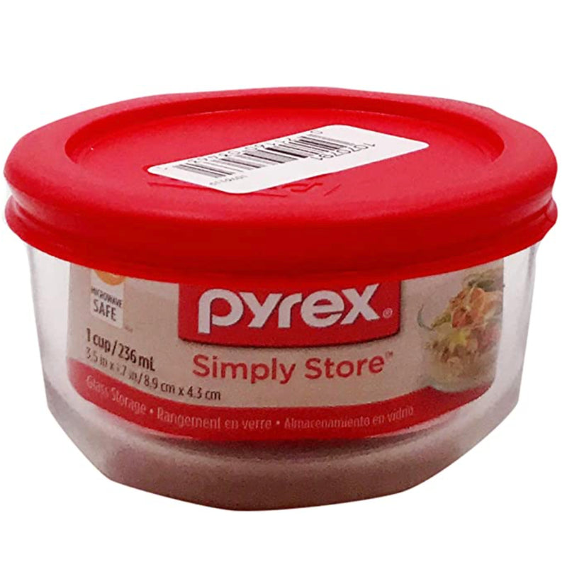 Pyrex Simply Store 6-Pc Glass Food Storage Container Set with Lid, 7-Cup,  4-Cup, & 2-Cup Round Glass Storage Containers with Lid, BPA-Free Lid,  Dishwasher, Microwave and Freezer Safe