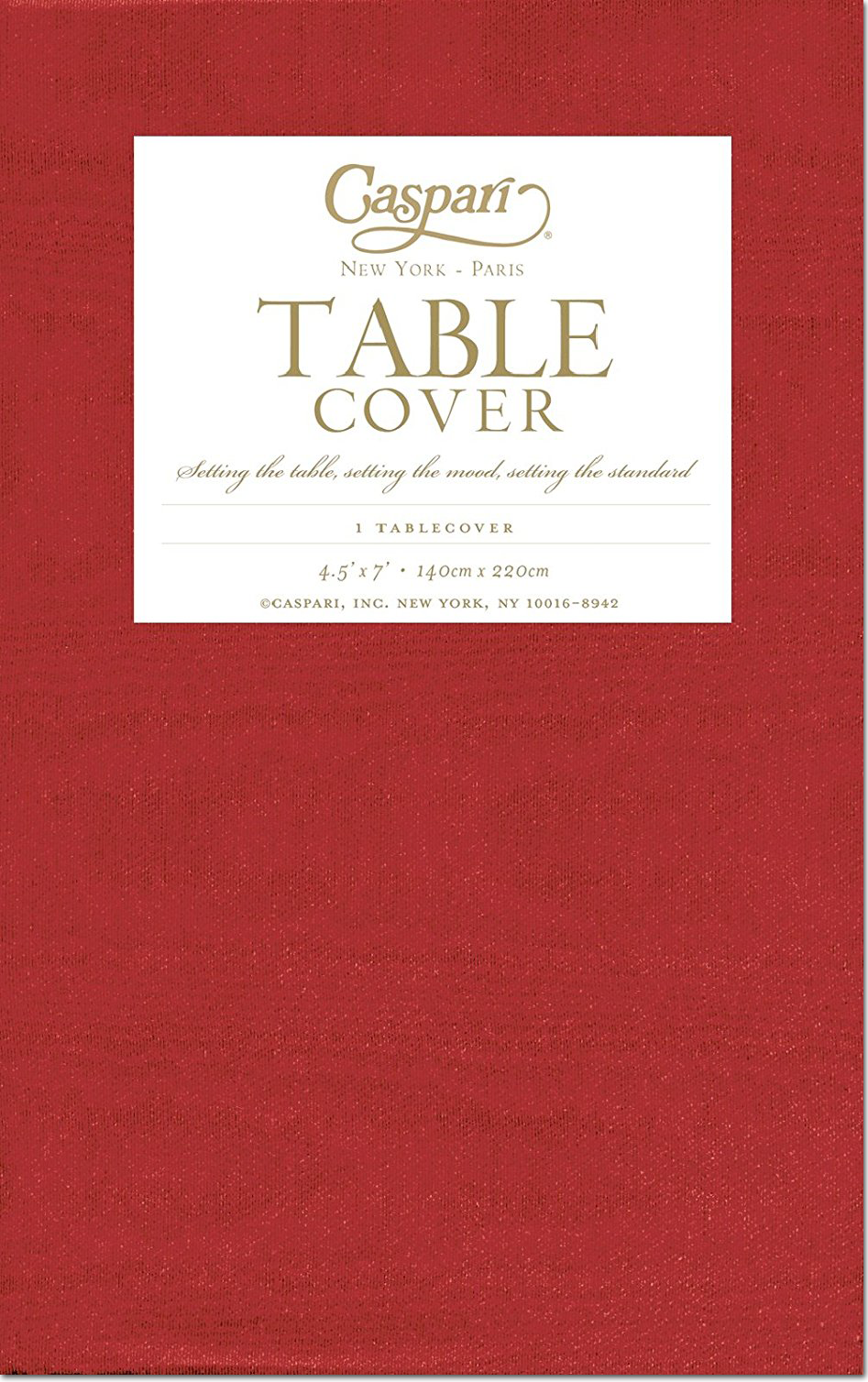 Caspari Paper Linen Solid Airlaid Tablecover – Red