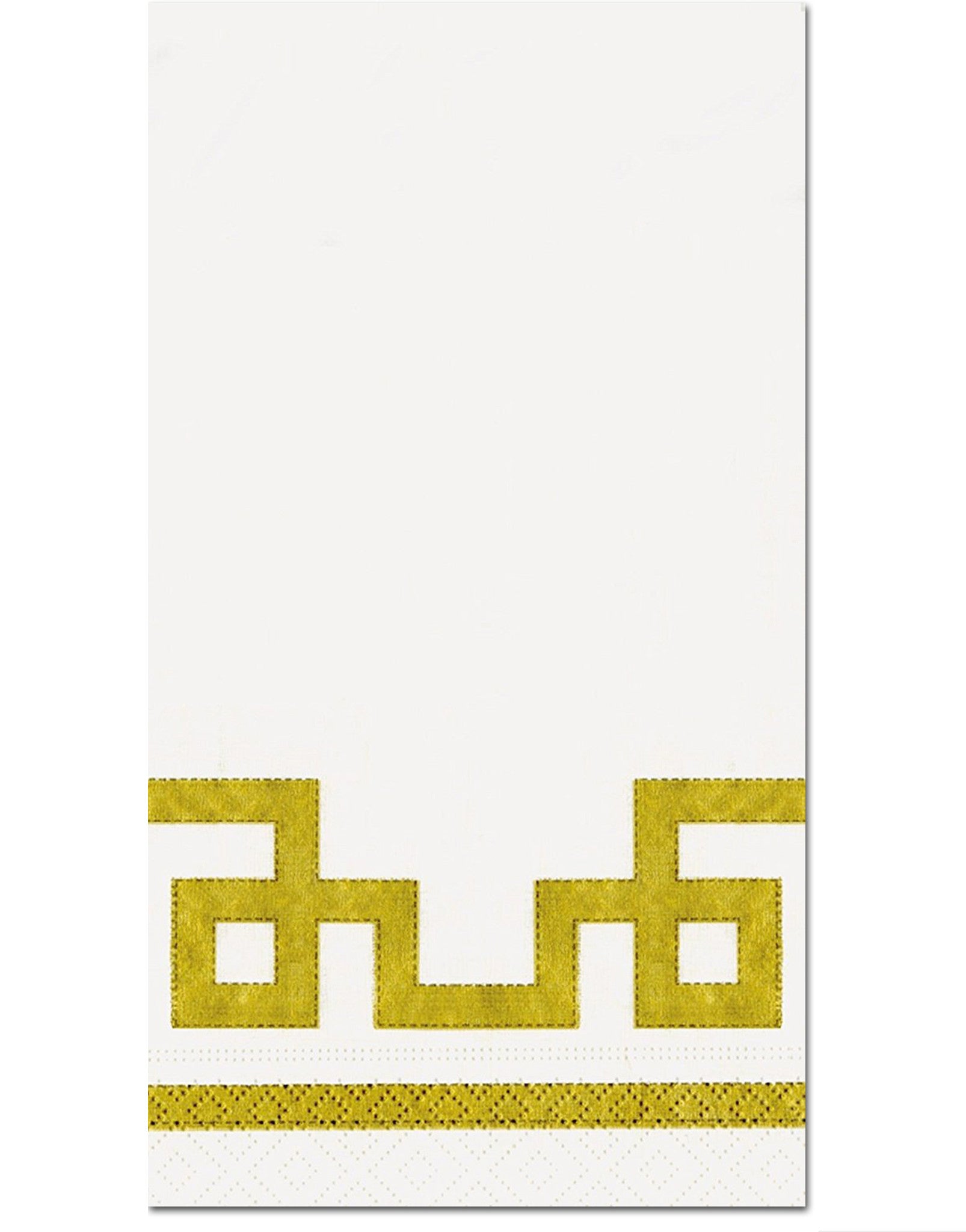 Caspari Rive Gauche Gold/White Guest Towels - 15pk