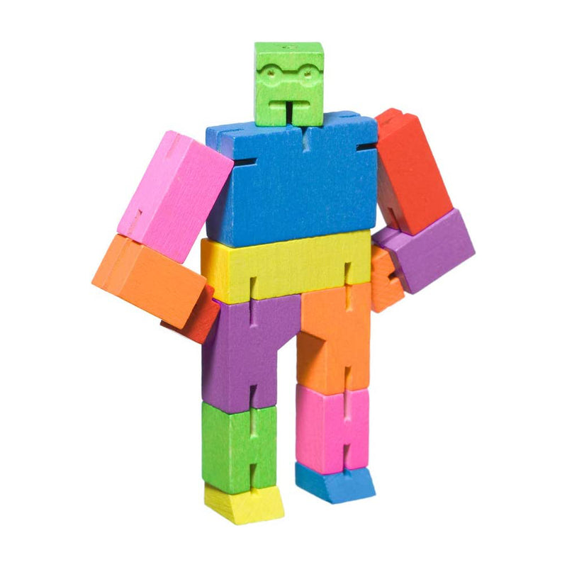 Cubebot –  Wooden Toy Robot Puzzle – Multi- Colored