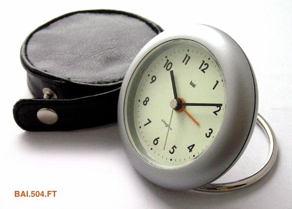 Bai Rondo Travel Alarm Clock – Futura Silver