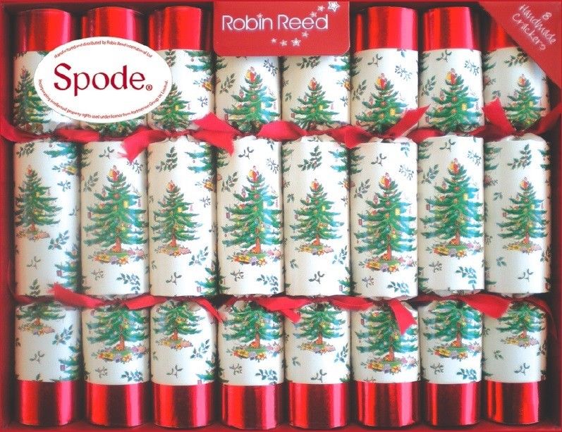 Robin Reed Holiday Spode Tree Christmas Crackers – 10 Pack