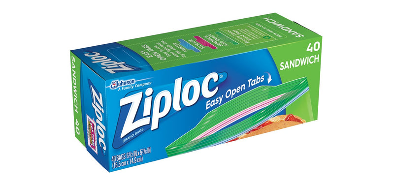 Ziploc Sandwich Bags, 40 Count