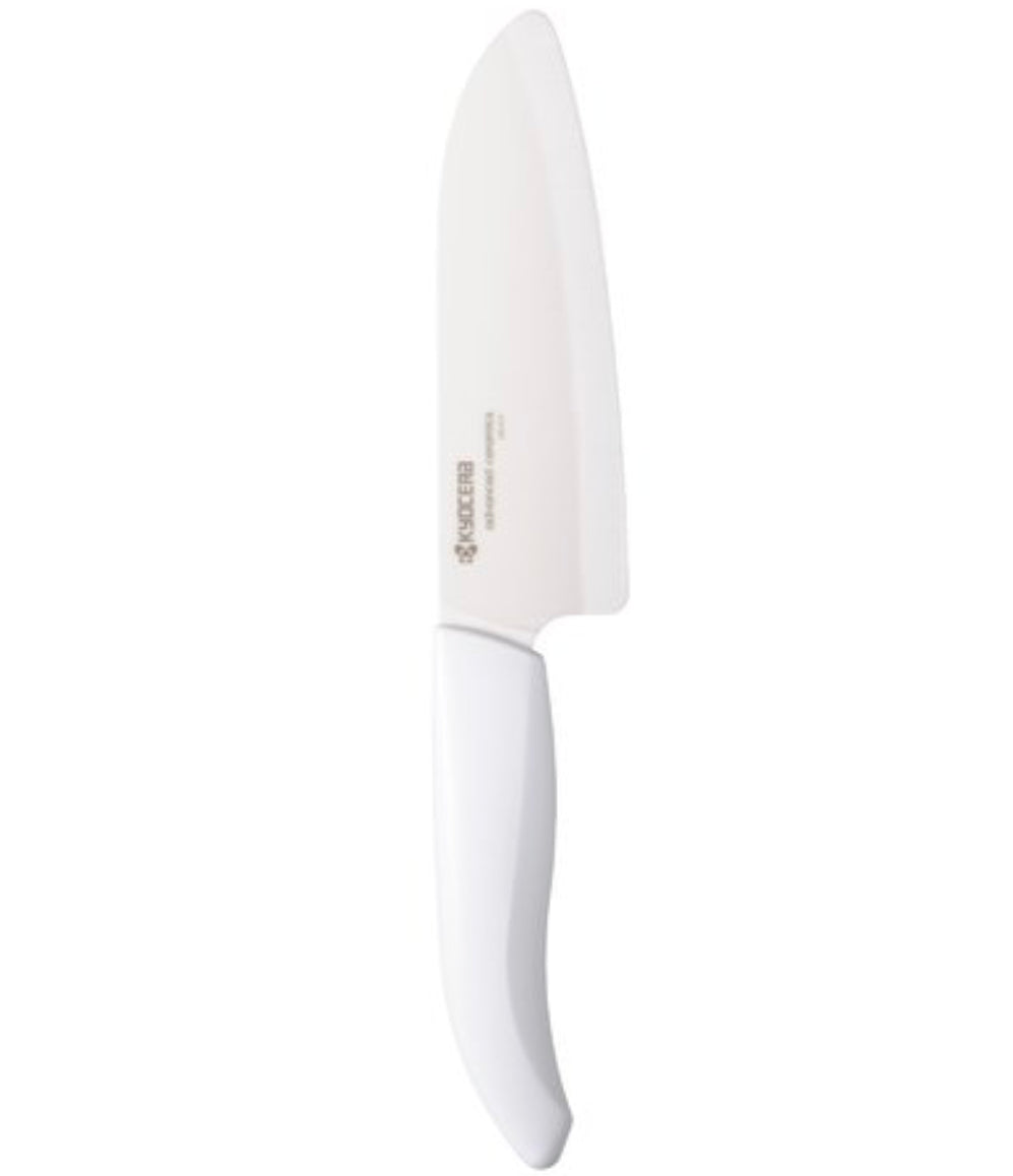 Kyocera Advanced Ceramic Revolution Series 5 1/2 inch Santoku Knife – White