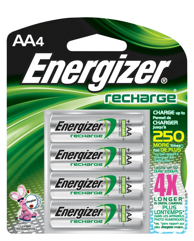 Energizer Rechargeable AA Batteries – 4 Pack