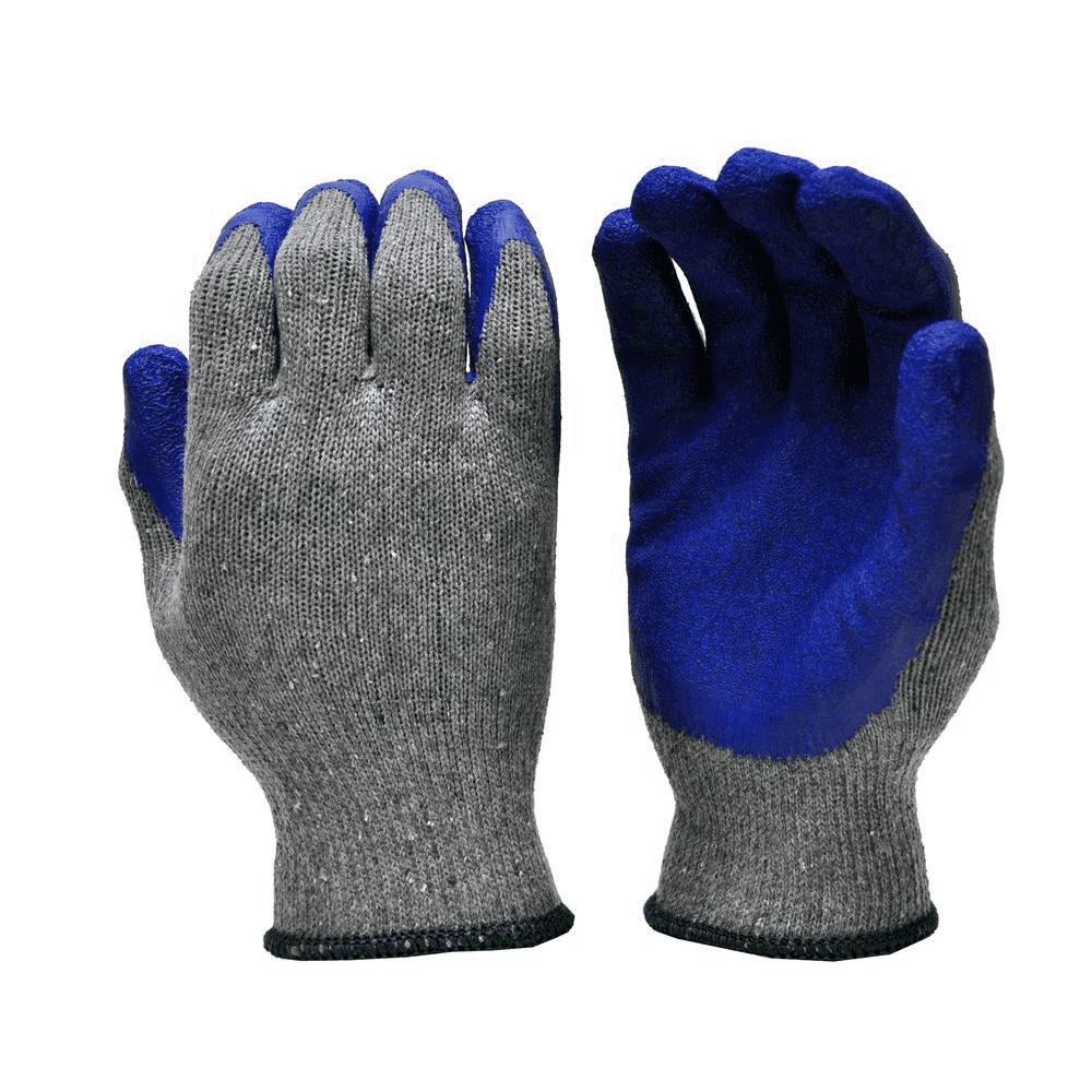 Latex-Coated Gloves – Blue – Large