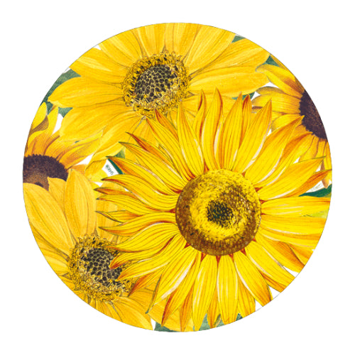 Caspari Sunflower Round Paper Salad & Dessert Plates - 8pk