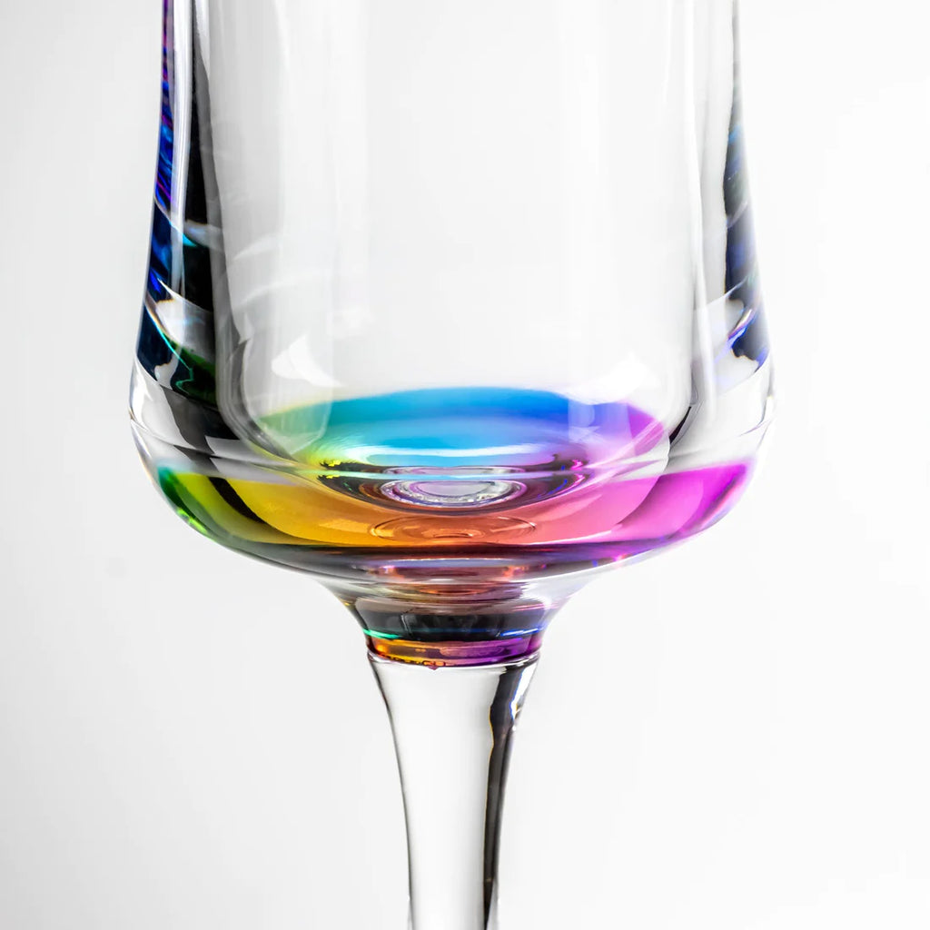 rainbow {acrylic} wine glassk – Apple & Oak