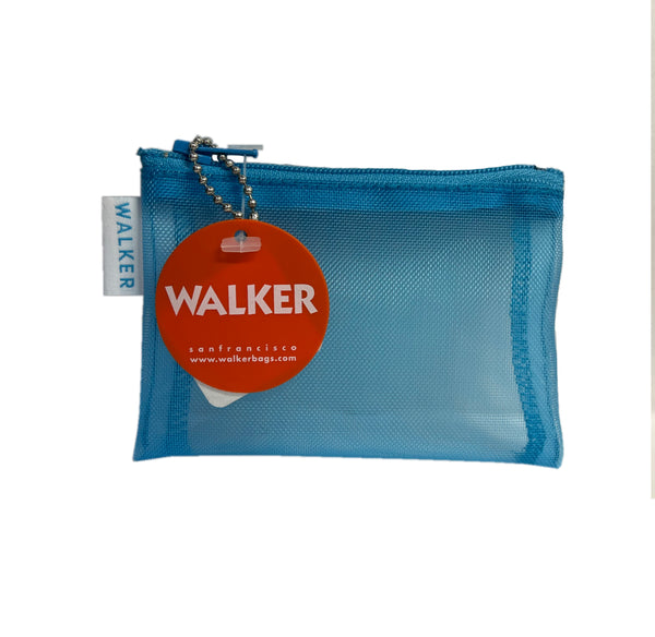 Walker Bags Color Mesh Zip Case  – Aqua – 3 x 4"