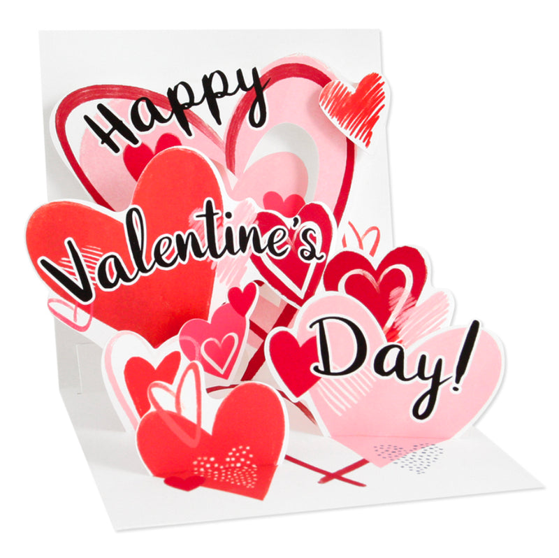 Up With Paper 3D Pop-Up Greeting Card – Valentine Hearts