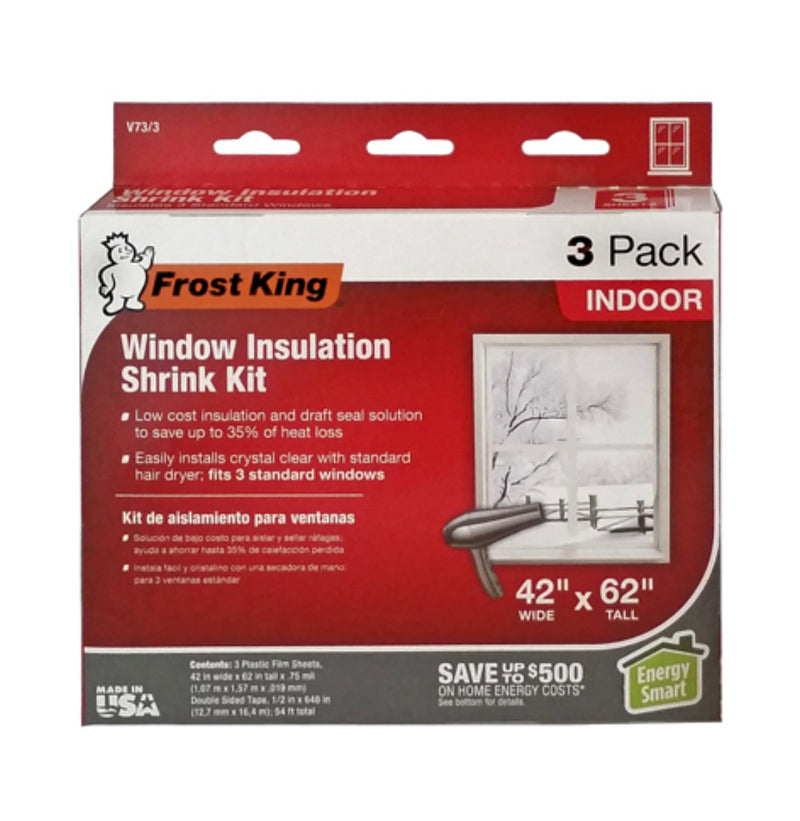Frost King Indoor Window Insulation Sheets - 42 x 62-In. – 3Pk