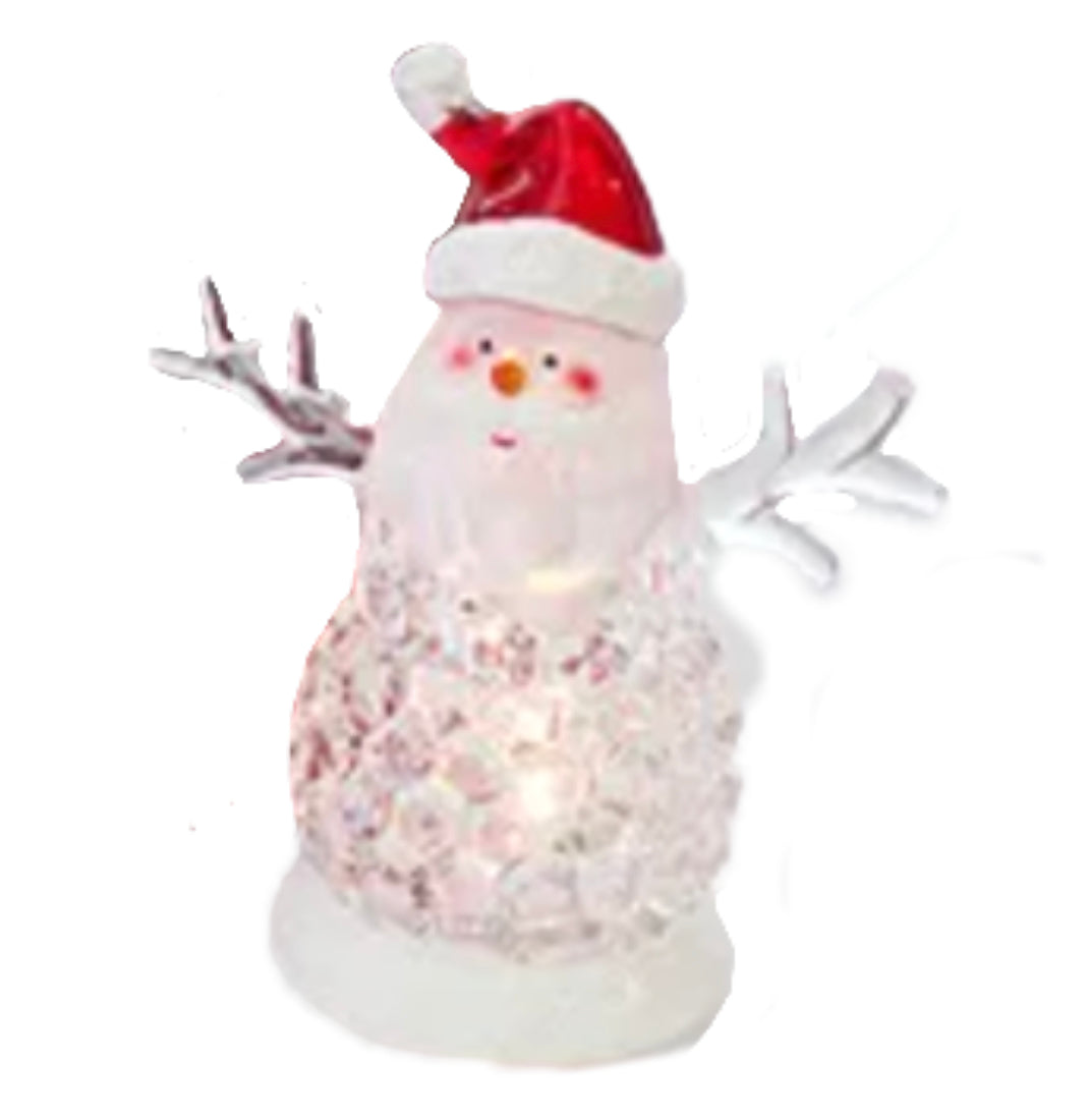 Battery-Operated LED Color Changing Light-Up Snowman or Santa – Each Sold Separately