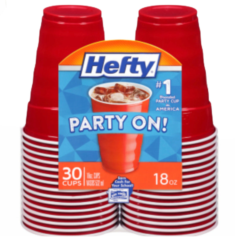 Easy Grip Red Party Tumblers - 18oz – 30pk