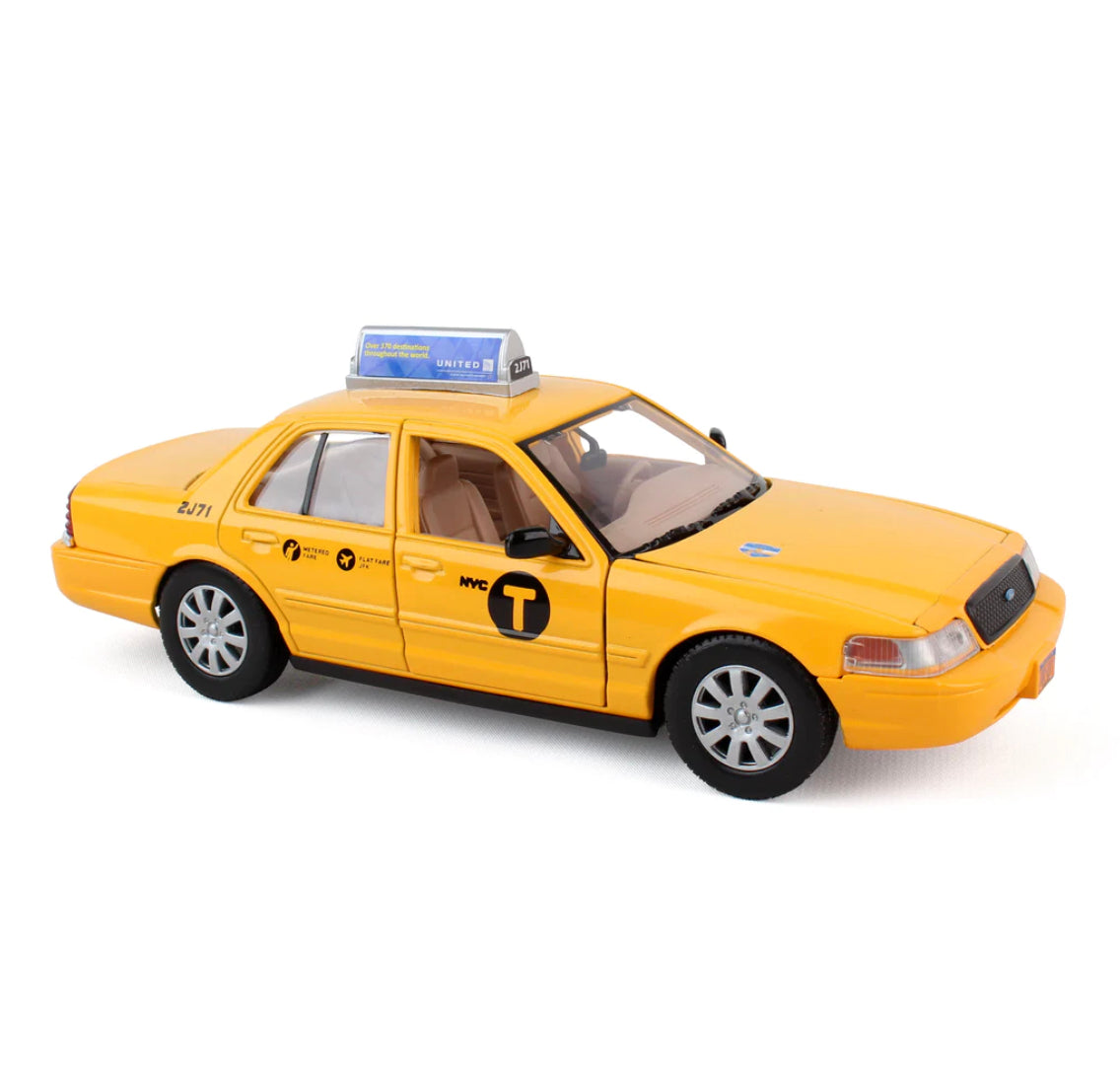 New York City Officially Licensed Crown Victoria Yellow Taxi – 9" x 3"